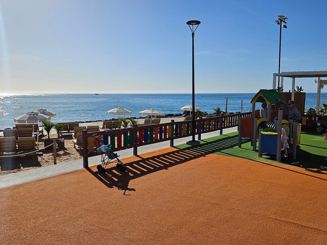 Playground on beach