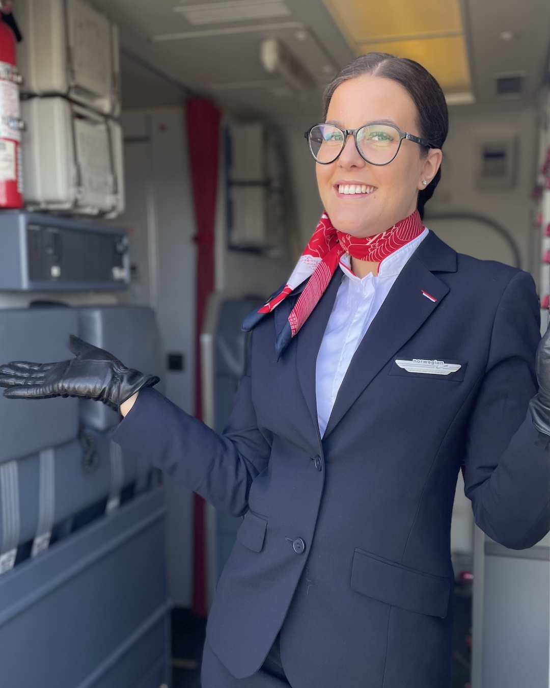 Woman smiling in uniform 