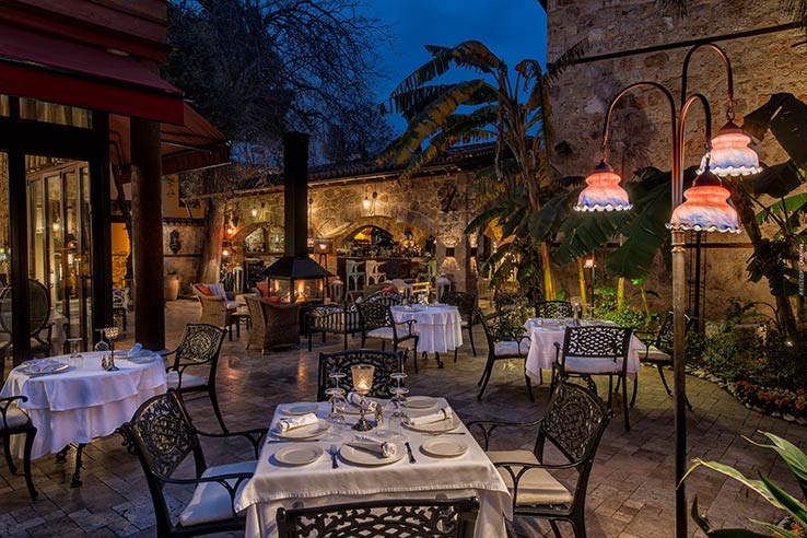 Fly to Antalya, dine at Seraser