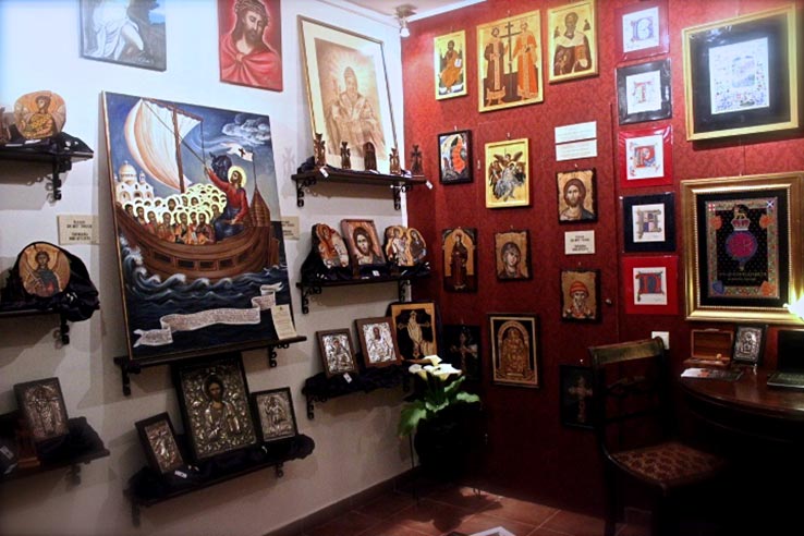 Flyg till Korfu, besöka Icon Gallery.