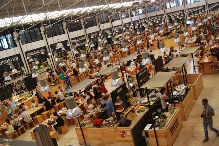 Fly to Lisbon, visit Mercado do Ribeira.
