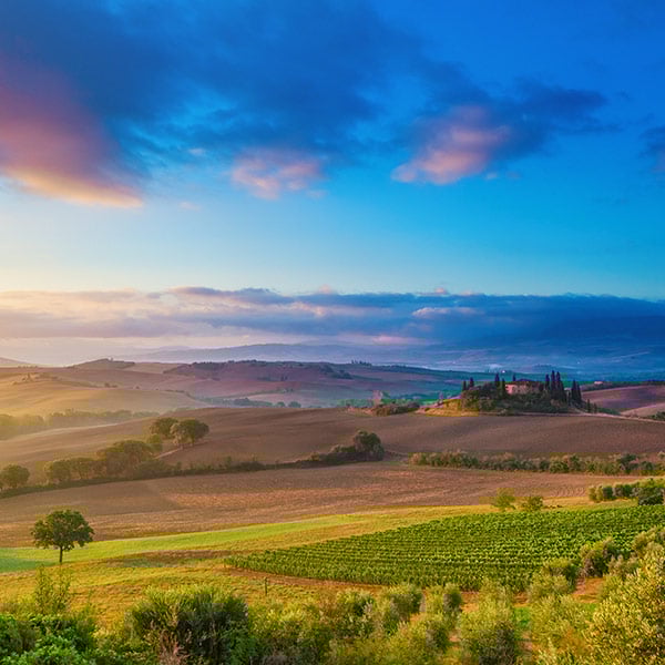 View over Tuscany, fly to Pisa Tuscany with Norwegian