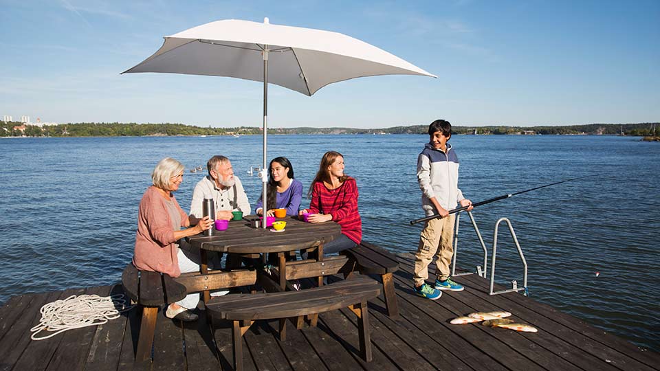 Fishing in Stockholm.