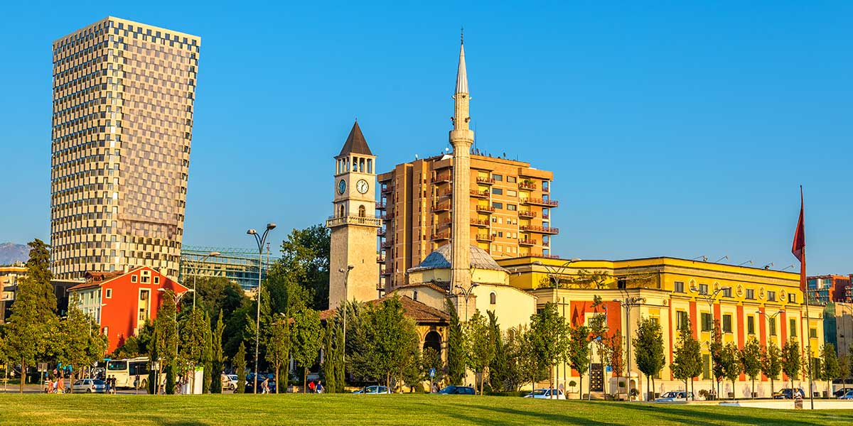View over Tirana, fly to Tirana with Norwegian