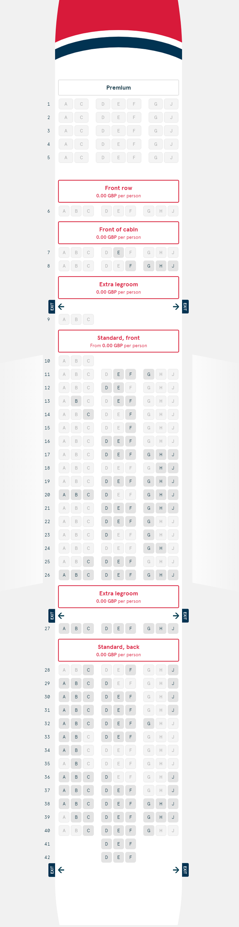 Boeing 787 8 Jet Seating Chart