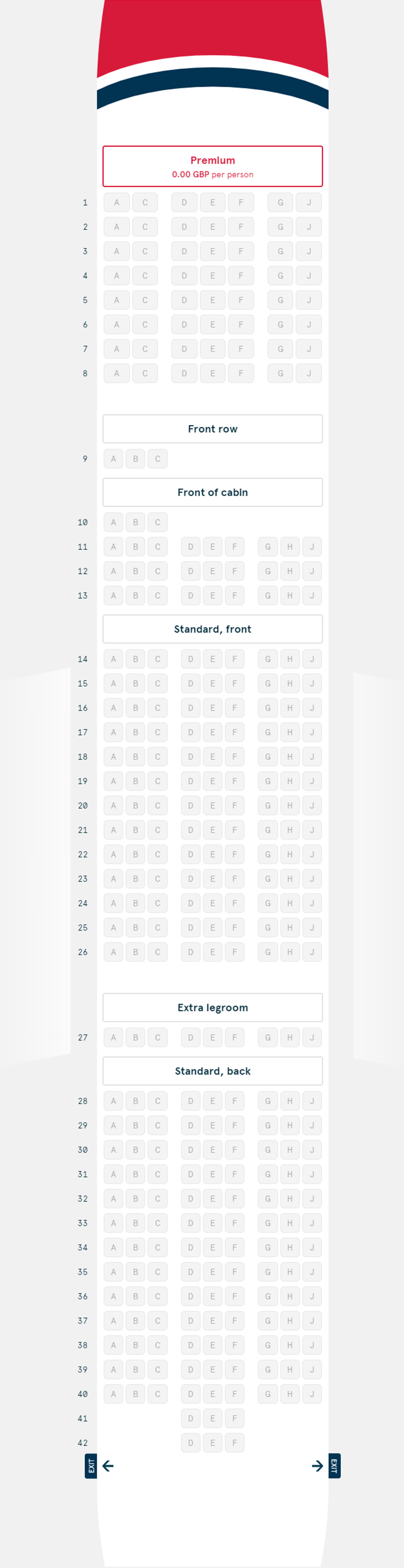 Boeing 787 900 Seating Chart